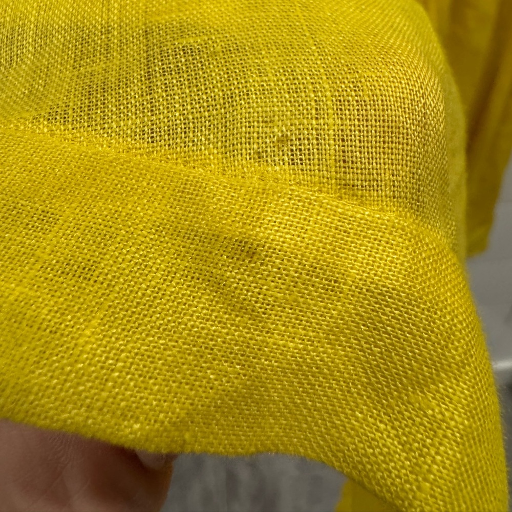 Zimmermann yellow linen Shelly plunge bow mini dress - Picture 10 of 14